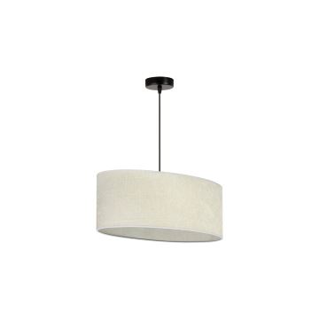 Duolla - Candeeiro suspenso OVAL 1xE27/15W/230V cinzento