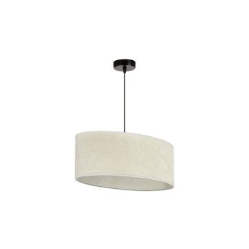 Duolla - Candeeiro suspenso OVAL 1xE27/15W/230V cinzento