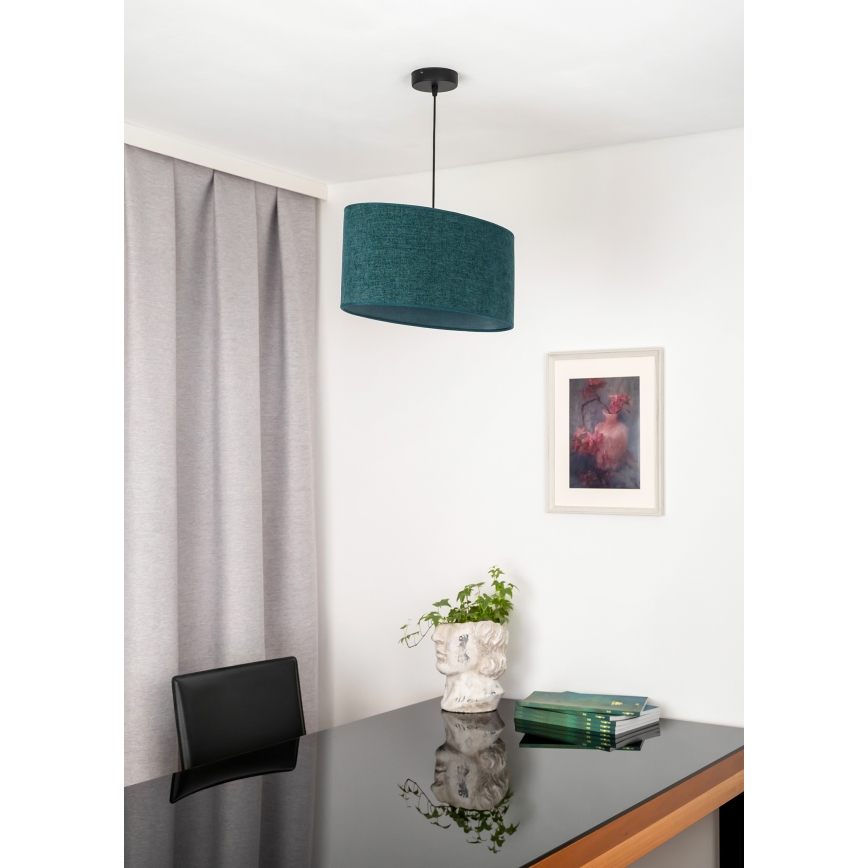 Duolla - Candeeiro suspenso OVAL 1xE27/15W/230V verde