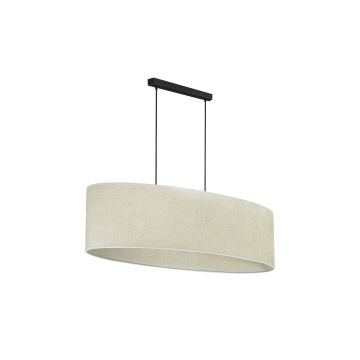 Duolla - Candeeiro suspenso OVAL 2xE27/15W/230V cinzento