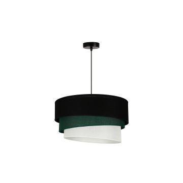 Duolla - Candeeiro suspenso TRIO 1xE27/15W/230V preto/verde/branco