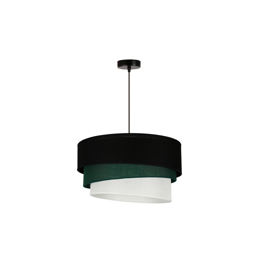 Duolla - Candeeiro suspenso TRIO 1xE27/15W/230V preto/verde/branco