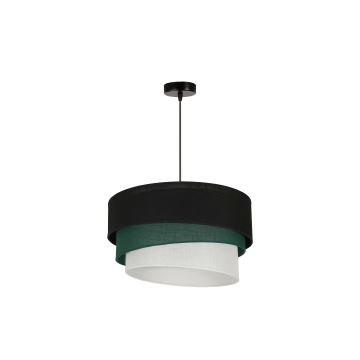 Duolla - Candeeiro suspenso TRIO 1xE27/15W/230V preto/verde/branco