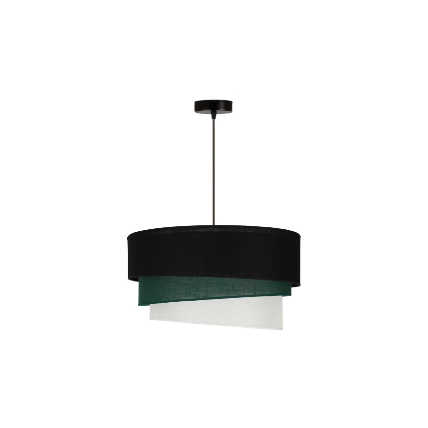 Duolla - Candeeiro suspenso TRIO 1xE27/15W/230V preto/verde/branco