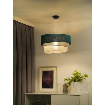 Duolla - Candeeiro suspenso TRIO 1xE27/15W/230V verde/cinzento/branco