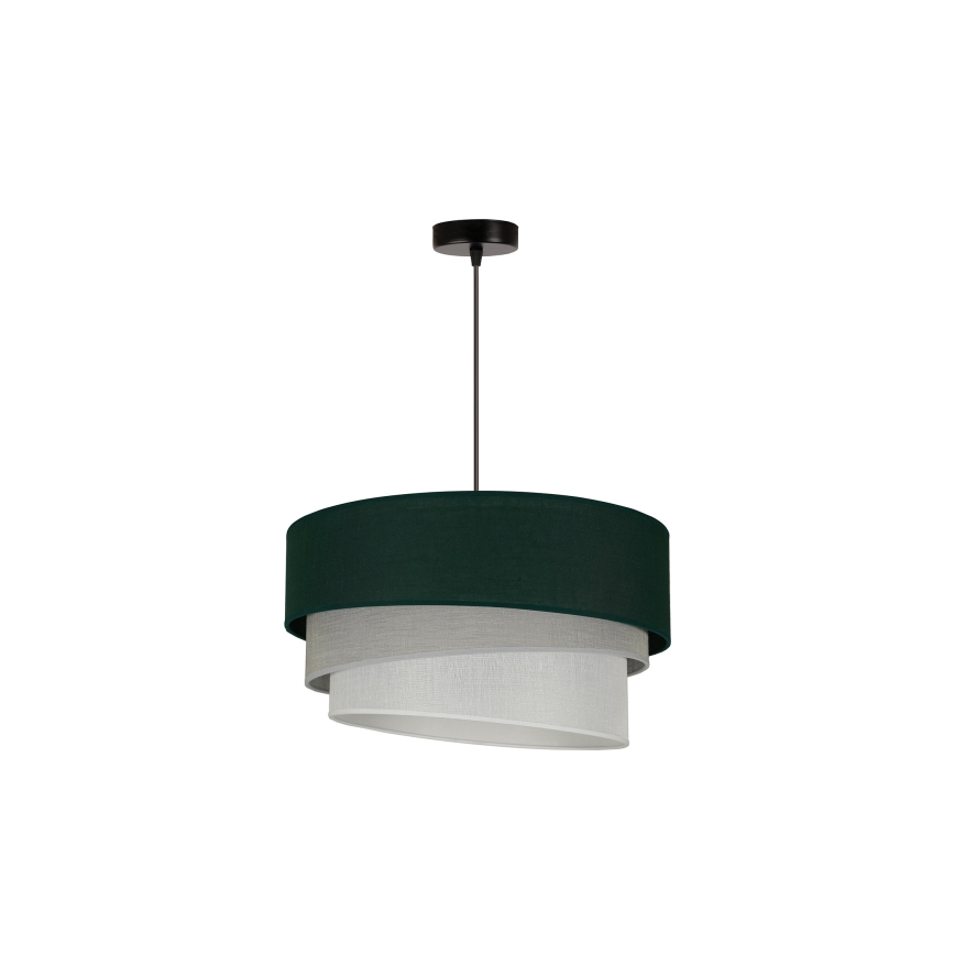 Duolla - Candeeiro suspenso TRIO 1xE27/15W/230V verde/cinzento/branco