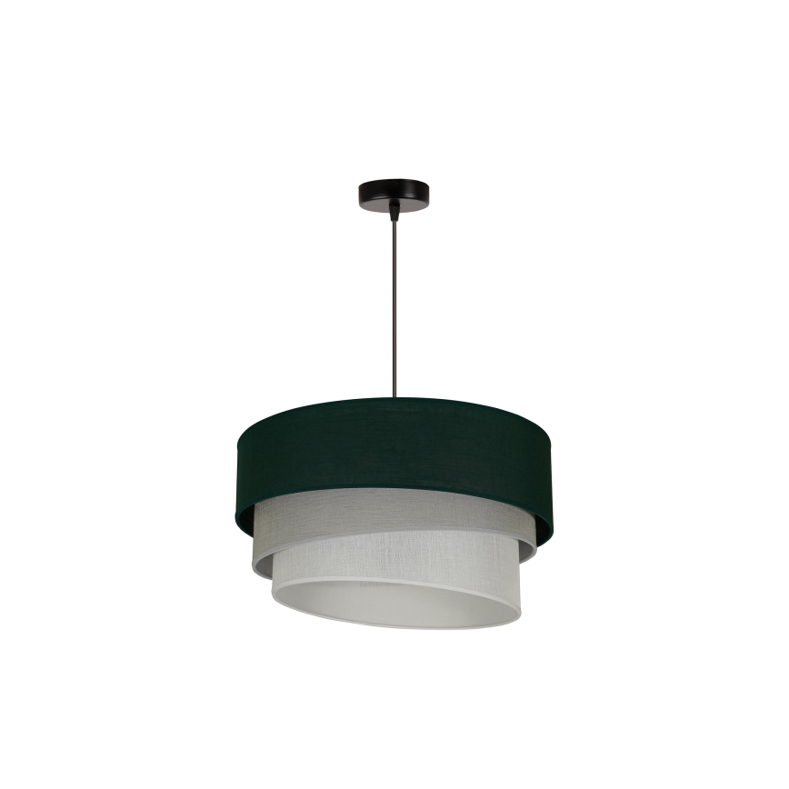 Duolla - Candeeiro suspenso TRIO 1xE27/15W/230V verde/cinzento/branco