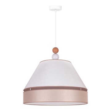 Duolla - Candelabro suspenso AVIGNON 1xE27/15W/230V diâmetro 50 cm branco/bege