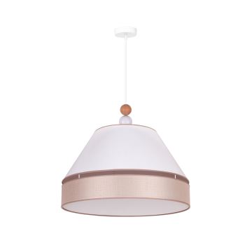 Duolla - Candelabro suspenso AVIGNON 1xE27/15W/230V diâmetro 60 cm branco/bege