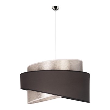 Duolla - Candelabro suspenso BROOKLYN 1xE27/40W/230V prateado/preto