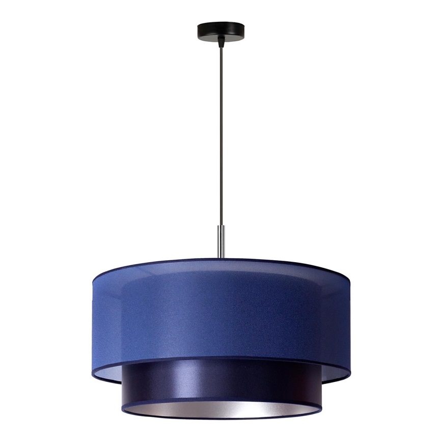 Duolla - Candelabro suspenso NANTES 1xE27/15W/230V diâmetro 45 cm azul/prateado