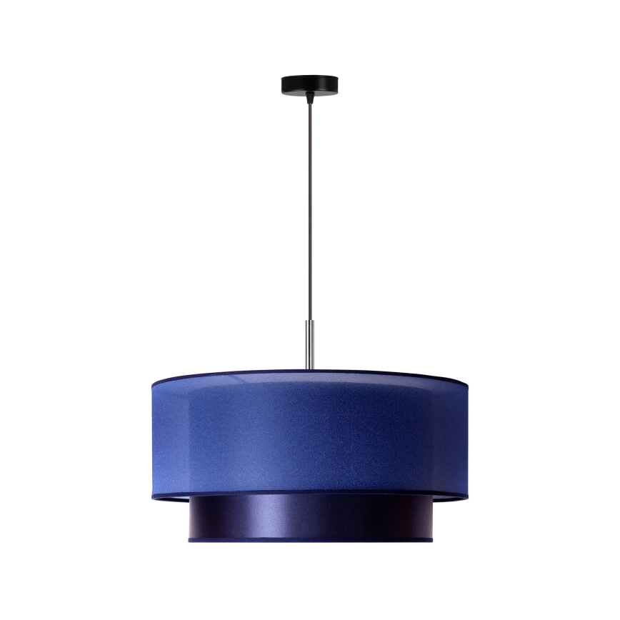 Duolla - Candelabro suspenso NANTES 1xE27/15W/230V diâmetro 45 cm azul/prateado