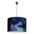 Duolla - Candelabro suspenso PRINT L 1xE27/40W/230V preto/azul