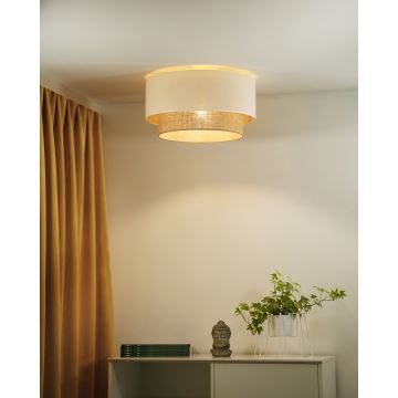 Duolla - Iluminação de teto BOHO 1xE27/15W/230V d. 45 cm bege/castanho