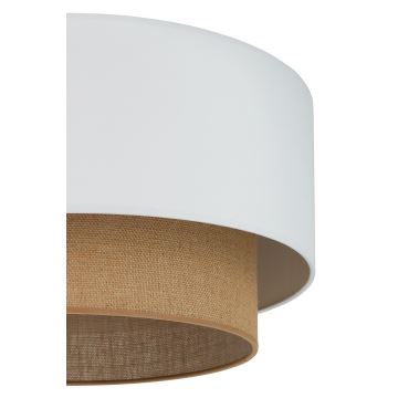 Duolla - Iluminação de teto BOHO 1xE27/15W/230V diâmetro 45 cm branco/castanho