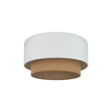 Duolla - Iluminação de teto BOHO 1xE27/15W/230V diâmetro 45 cm branco/castanho