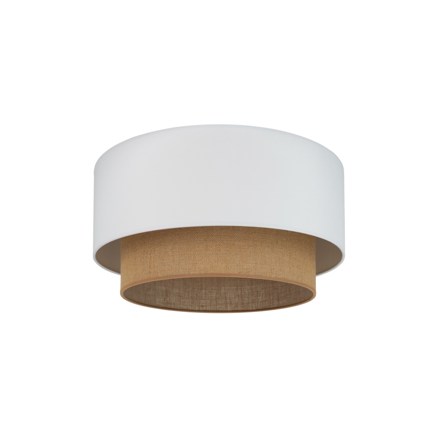 Duolla - Iluminação de teto BOHO 1xE27/15W/230V diâmetro 45 cm branco/castanho