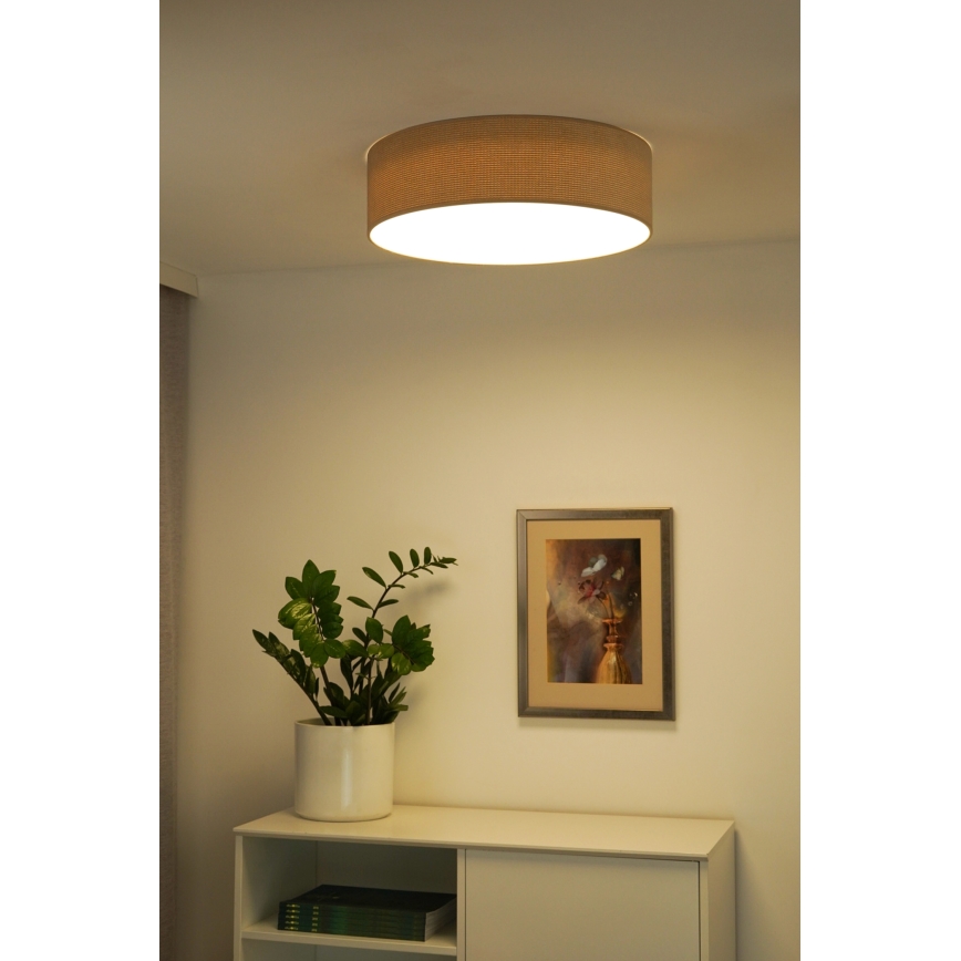 Duolla - Iluminação de teto LED CORTINA LED/26W/230V diâmetro 30 cm 4000K bege