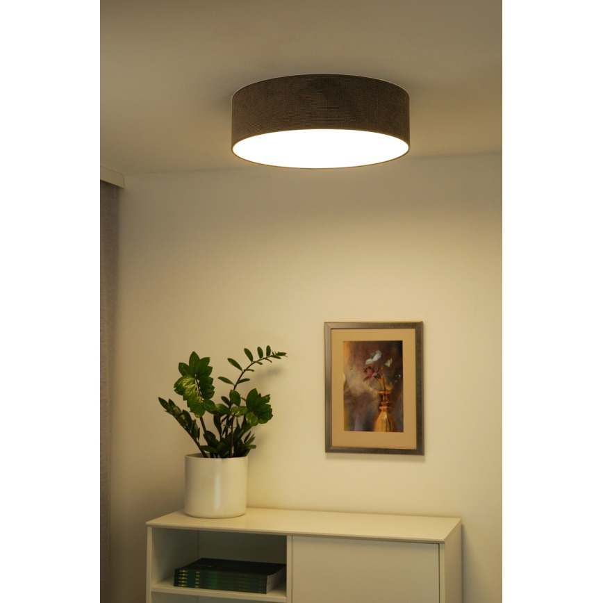 Duolla - Iluminação de teto LED CORTINA LED/26W/230V diâmetro 30 cm 4000K castanho