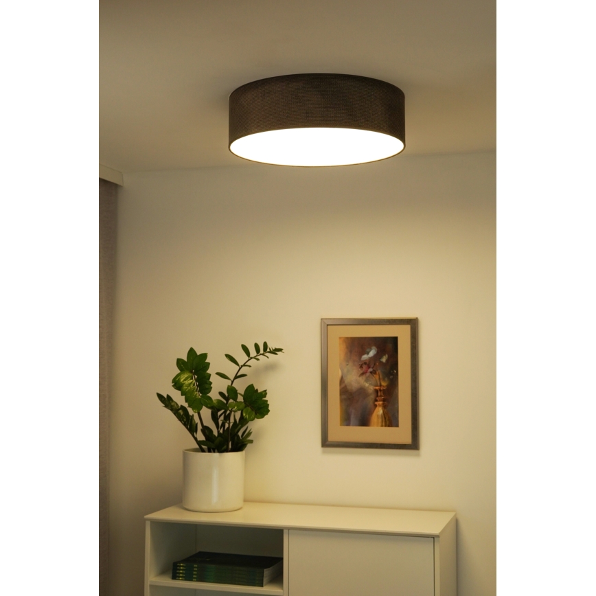 Duolla - Iluminação de teto LED CORTINA LED/26W/230V diâmetro 45 cm 4000K castanho