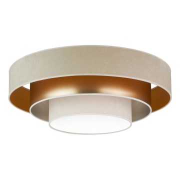 Duolla - Iluminação de teto LED LUNETA LED/26W/230V diâmetro 60 cm 4000K bege/dourado/creme