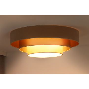 Duolla - Iluminação de teto LED LUNETA LED/26W/230V diâmetro 60 cm 4000K bege/dourado/creme