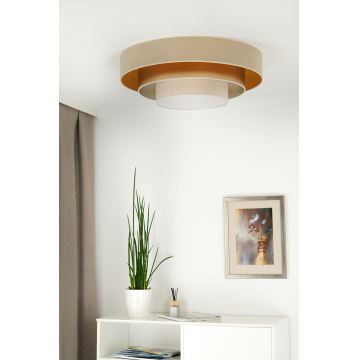 Duolla - Iluminação de teto LED LUNETA LED/26W/230V diâmetro 60 cm 4000K bege/dourado/creme