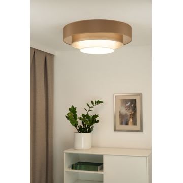 Duolla - Iluminação de teto LED LUNETA LED/26W/230V diâmetro 60 cm 4000K castanho/dourado/branco