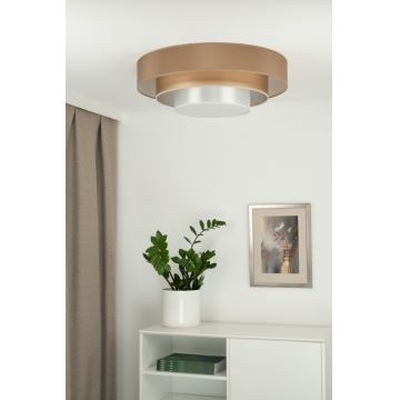 Duolla - Iluminação de teto LED LUNETA LED/26W/230V diâmetro 60 cm 4000K castanho/dourado/branco