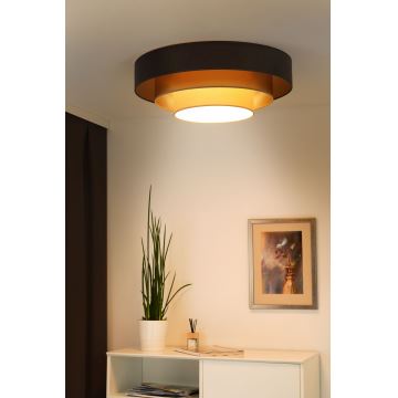 Duolla - Iluminação de teto LED LUNETA LED/26W/230V diâmetro 60 cm 4000K castanho/dourado/creme