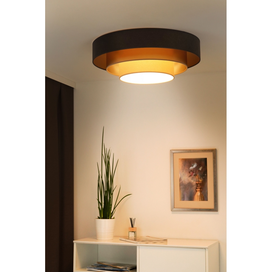 Duolla - Iluminação de teto LED LUNETA LED/26W/230V diâmetro 60 cm 4000K castanho/dourado/creme