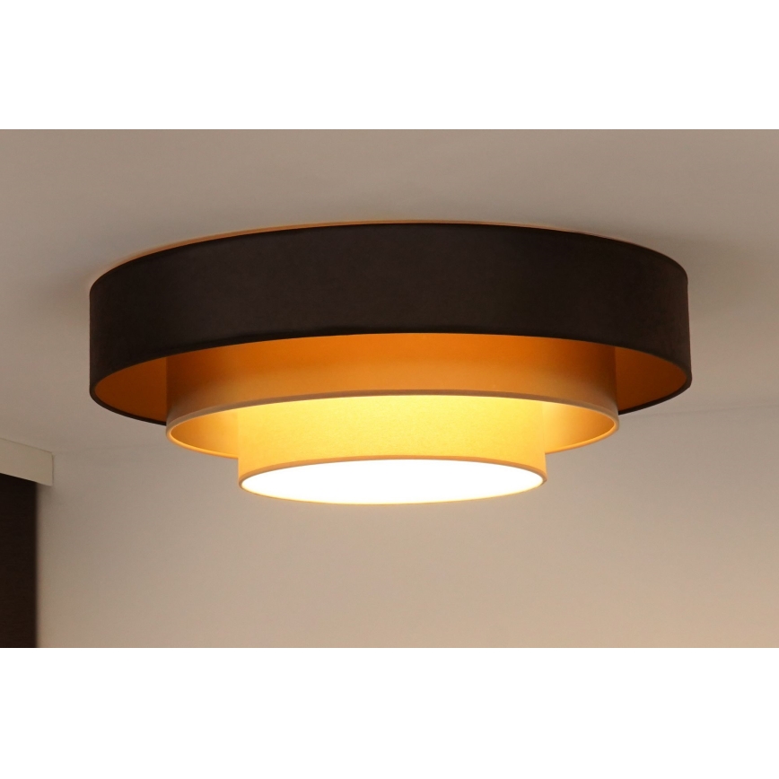 Duolla - Iluminação de teto LED LUNETA LED/26W/230V diâmetro 60 cm 4000K castanho/dourado/creme