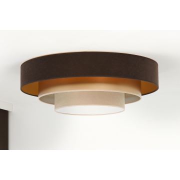 Duolla - Iluminação de teto LED LUNETA LED/26W/230V diâmetro 60 cm 4000K castanho/dourado/creme