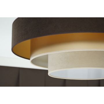 Duolla - Iluminação de teto LED LUNETA LED/26W/230V diâmetro 60 cm 4000K castanho/dourado/creme