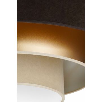 Duolla - Iluminação de teto LED LUNETA LED/26W/230V diâmetro 60 cm 4000K castanho/dourado/creme