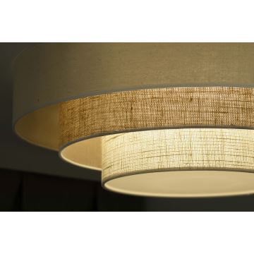 Duolla - Iluminação de teto LED LUNETA LED/26W/230V diâmetro 60 cm 4000K creme/castanho