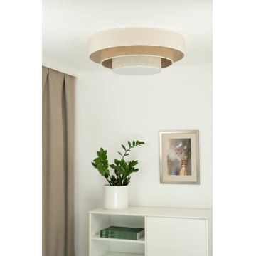 Duolla - Iluminação de teto LED LUNETA LED/26W/230V diâmetro 60 cm 4000K creme/castanho