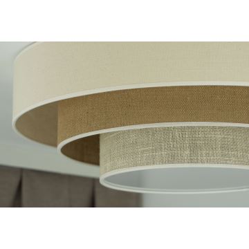 Duolla - Iluminação de teto LED LUNETA LED/26W/230V diâmetro 60 cm 4000K creme/castanho