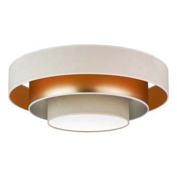 Duolla - Iluminação de teto LED LUNETA LED/26W/230V diâmetro 60 cm 4000K creme/dourado/bege