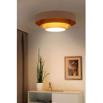 Duolla - Iluminação de teto LED LUNETA LED/26W/230V diâmetro 60 cm 4000K creme/dourado/bege