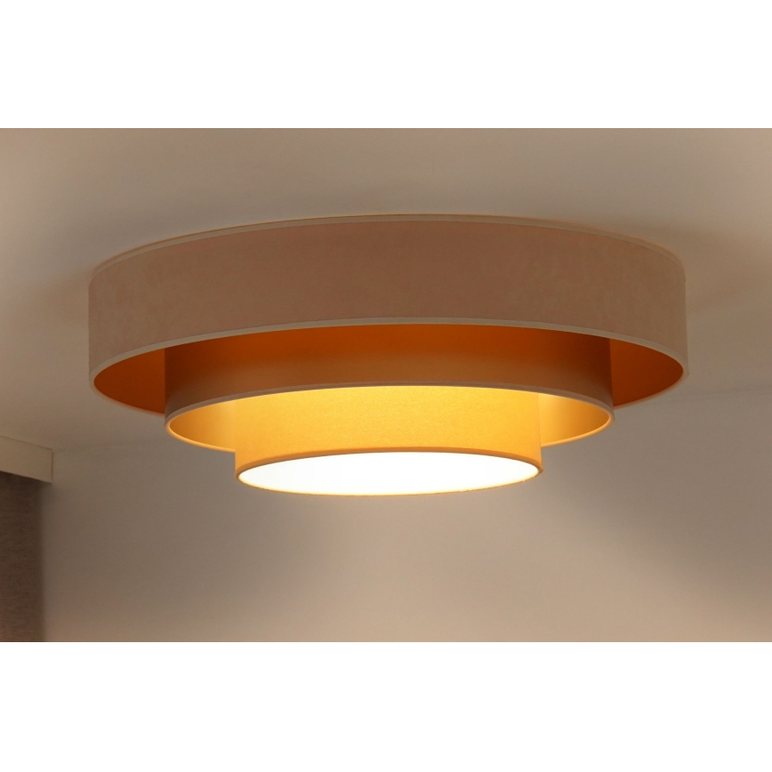 Duolla - Iluminação de teto LED LUNETA LED/26W/230V diâmetro 60 cm 4000K creme/dourado/bege