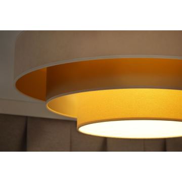 Duolla - Iluminação de teto LED LUNETA LED/26W/230V diâmetro 60 cm 4000K creme/dourado/bege