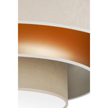 Duolla - Iluminação de teto LED LUNETA LED/26W/230V diâmetro 60 cm 4000K creme/dourado/bege