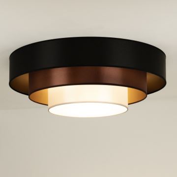 Duolla - Iluminação de teto LED LUNETA LED/26W/230V diâmetro 60 cm 4000K preto/cobre/branco