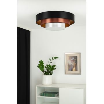 Duolla - Iluminação de teto LED LUNETA LED/26W/230V diâmetro 60 cm 4000K preto/cobre/branco