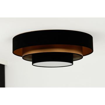 Duolla - Iluminação de teto LED LUNETA LED/26W/230V diâmetro 60 cm 4000K preto/dourado