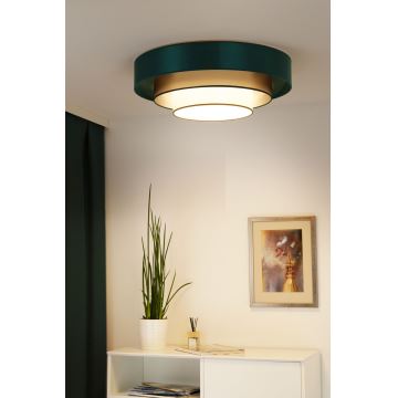 Duolla - Iluminação de teto LED LUNETA LED/26W/230V diâmetro 60 cm 4000K verde/dourado/branco