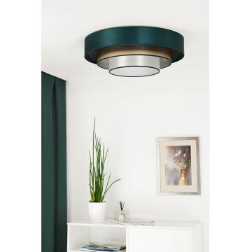 Duolla - Iluminação de teto LED LUNETA LED/26W/230V diâmetro 60 cm 4000K verde/dourado/branco