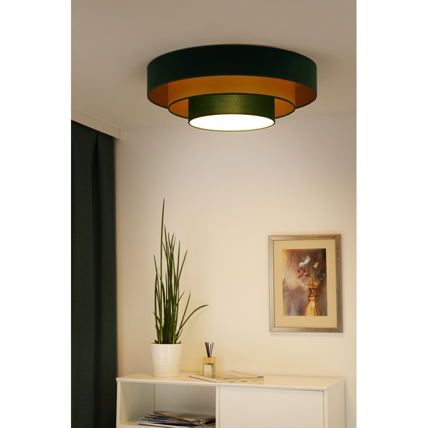 Duolla - Iluminação de teto LED LUNETA LED/26W/230V diâmetro 60 cm 4000K verde/dourado