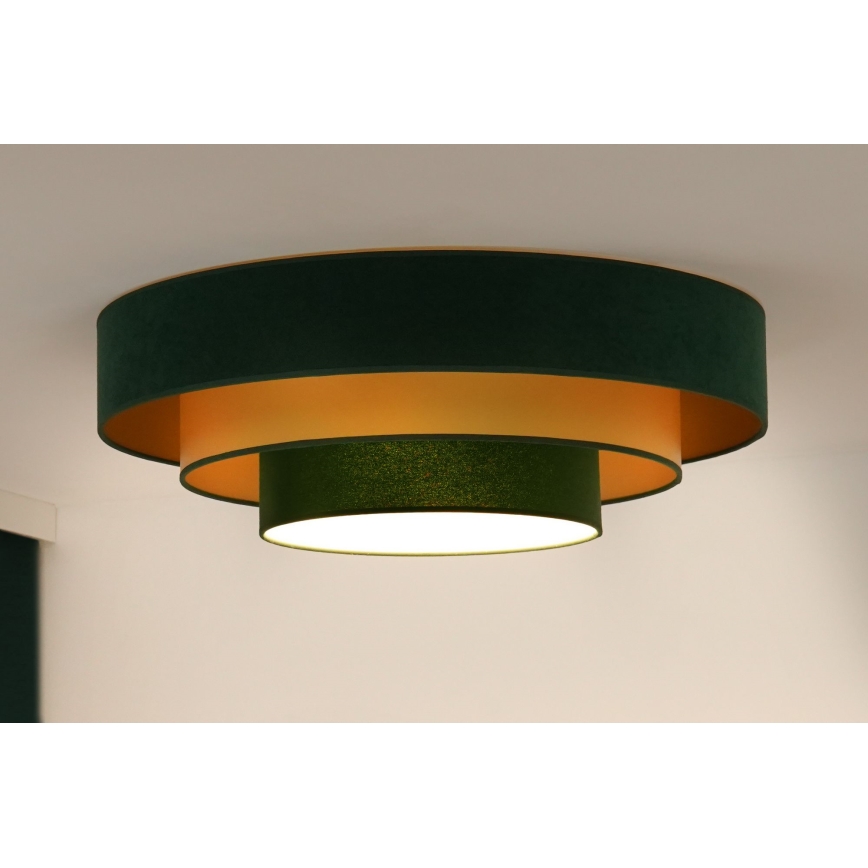 Duolla - Iluminação de teto LED LUNETA LED/26W/230V diâmetro 60 cm 4000K verde/dourado